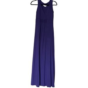 BODEN women’s purple v neck sleeveless maxi dress sz 6R